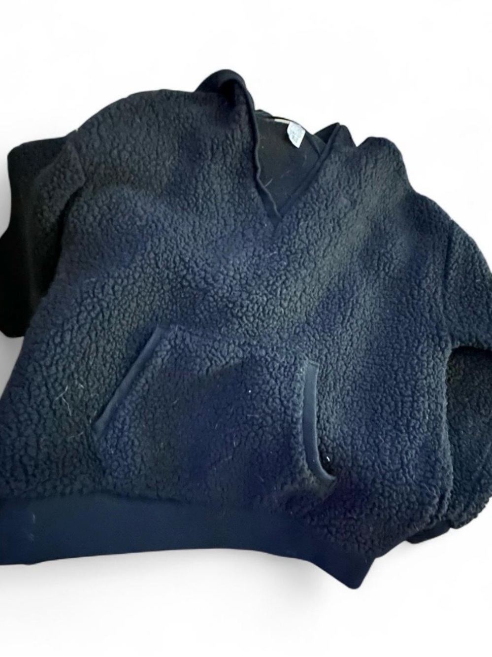 Black Sherpa Hoodie Sweater